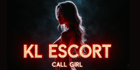 KL Escort call girl with a red light glow. Text: KL Escort, Call Girl.